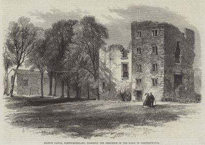 Dilston Castle, Northumberland, formerly the Residence of the Earls of Derwentwater by Edmund Morison Wimperis